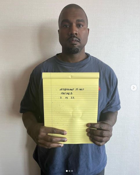 Kanye West, Yellow, Notepad, Instagram, Post.